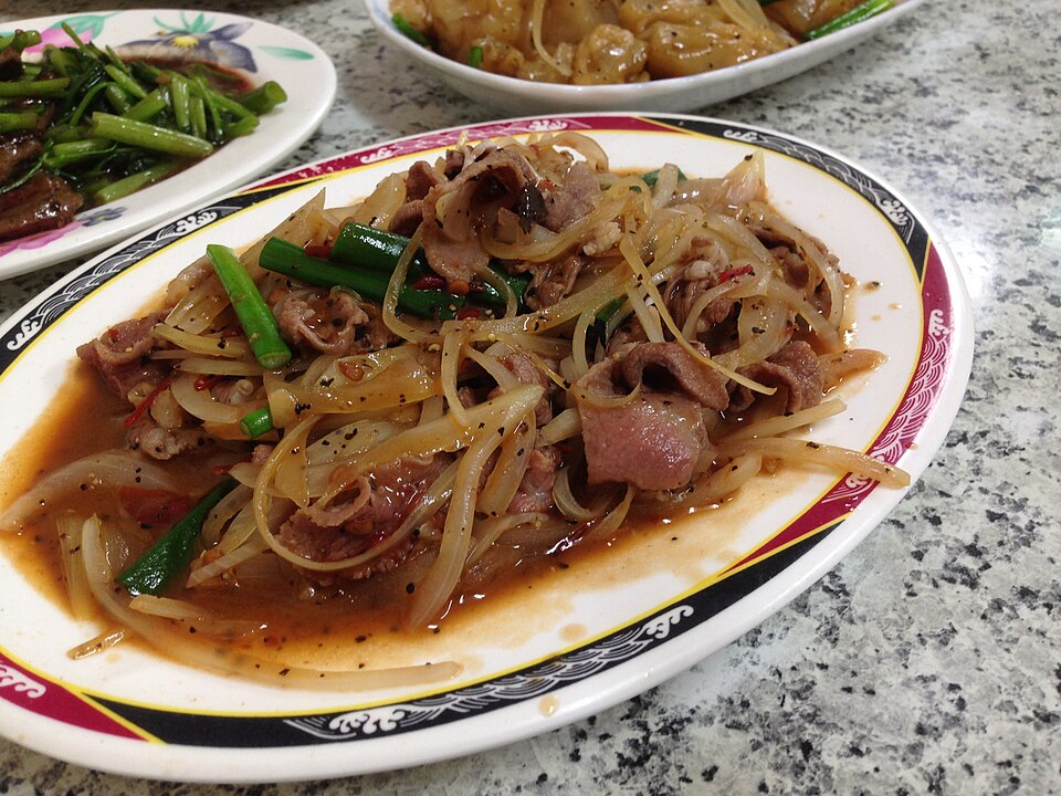 Stir-fried beef